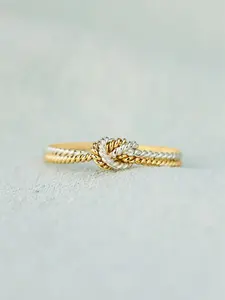 Women's Simple Knot Design Ring, Statement Rings, Fashion Jewelry for Party, Daily Clothing Decor, Trendy All-match & Exquisite Jewelry for Birthday Gift