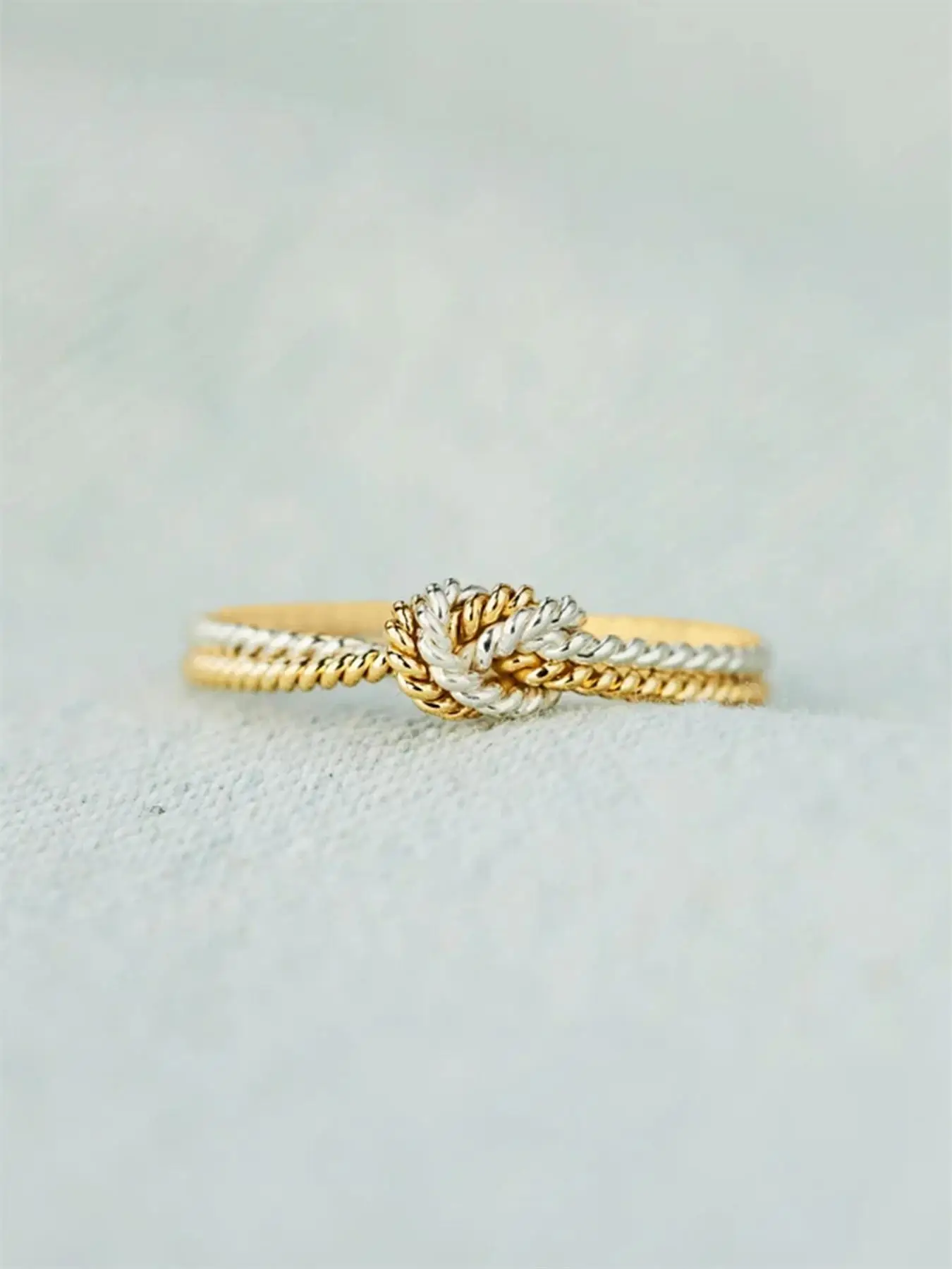 Women's Simple Knot Design Ring, Fashion Jewelry for Party, Daily Clothing Decor, Trendy All-match & Exquisite Jewelry for Birthday Gift