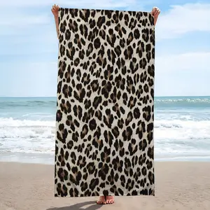 1PC Leopard Print Beach Towel | Oversized Quick-Dry  Highly Absorbent Washable | Perfect for Travel Swimming Diving Surfing Yoga Camping  All Seasons | Stylish Outdoor Essential