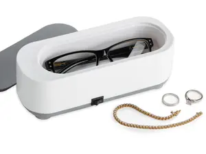Ultrasonic Jewelry & Glasses Cleaner – Portable Battery Powered Deep Cleaning Device