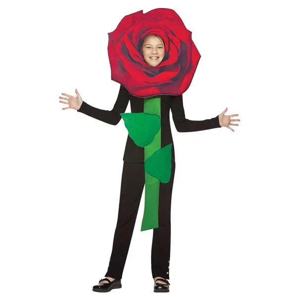 Kid's Red Rose Costume
