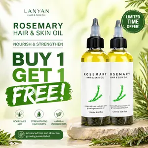 [2 PACKS] Rosemary Hair Growth Oil for Men & Women, Strengthening Hair Care Oil, Hair Growth Support, Anti Hair Loss, Scalp & Root Support, Smooth hair 120ml / 4.06 fl.oz