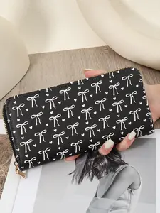 New women's long zipper wallet, multi slot zipper coin wallet, simple and casual credit card bag, fashionable multifunctional long wallet for outdoor use, Zipper Wallet Design, Card Holder Wallet