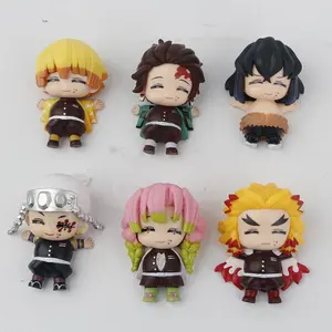 6pcs/set Demon Slayer Mitsuri Kanroji eat Full Cute Figure Model Toys 6.5cm