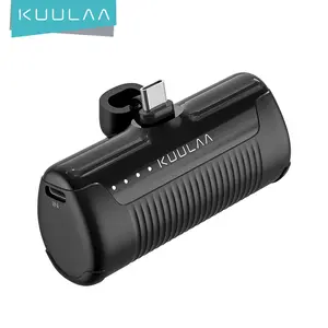 KUULAA Mini Power Bank 4500mAh - Portable Charger for iPhone 16 15 Pro Max & Samsung/Xiaomi - External Battery PowerBank Electronics Accessories Smartphone Charging Compact