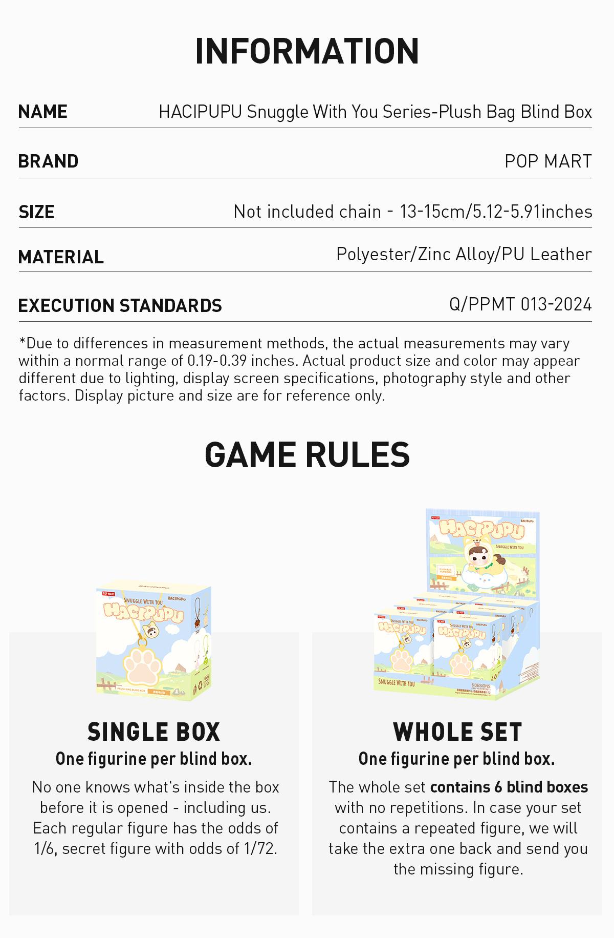 HACIPUPU Snuggle With You Series-Plush Bag Blind Box