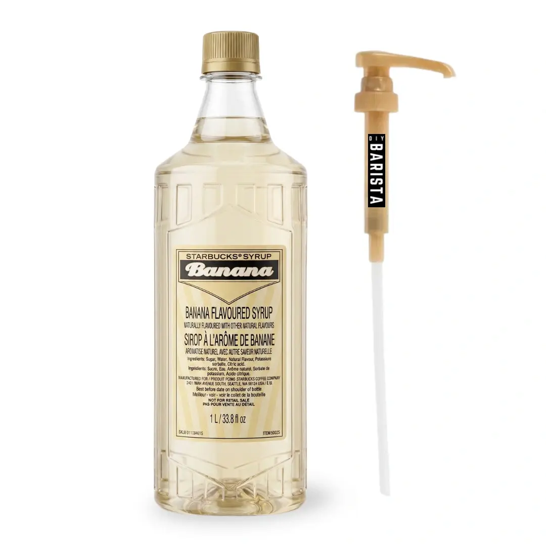 Banana Flavoured Syrup with Pump – 1L (33.8 fl oz)