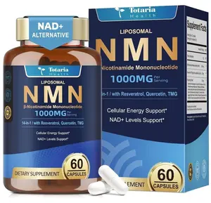 Liposomal NMN Supplement 1000mg, 14-in-1 NMN Resveratrol Complex with CoQ10, TMG, Quercetin, ALA, PQQ, Support NAD Levels, Cellular Energy & Healthy Aging, 60 Capsules, cGMP, Filler Free