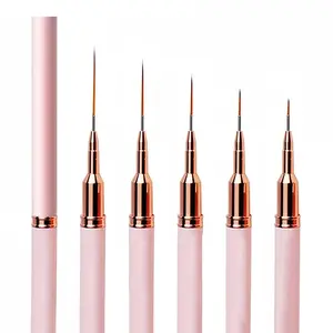 7/9/11/15/25mm Nail Liner Brush Set UV Gel Nail Brushes Kits 5pcs French Stripe