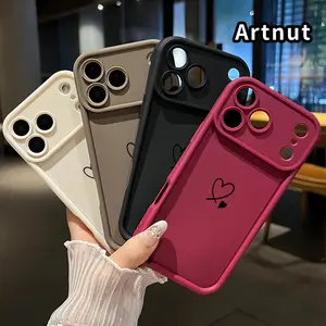 2026 New Soft Case for iPhone 17 Pro Max 16 Plus 15 14 13 12 11 XR Air E Heart a Tiny Embrace Full Coverage Enhanced Lens Protection Rugged Durable Shell for Girl