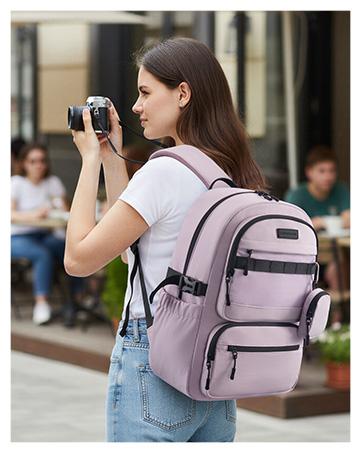 LOVEVOOK College Laptop Backpack, 15.6" Padded Daypack Trolley Sleeve, 14 Pockets, Waterproof Work Bag for Nurse Teacher Office Daily Commute with Accessory Pouch LOVEVOOK College Laptop Backpack, 15.6" Padded Daypack Trolley Sleeve, 14 Pockets, Waterproof Work Bag for Nurse Teacher Office Daily Commute with Accessory Pouch