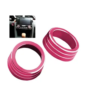 Set of 2 Honda Civic 2016 Ac Knob Decorative Rings, Car Interior Accessories, Stylish Dashboard Controls, Easy Installation, Car Interior Kit, Decoration