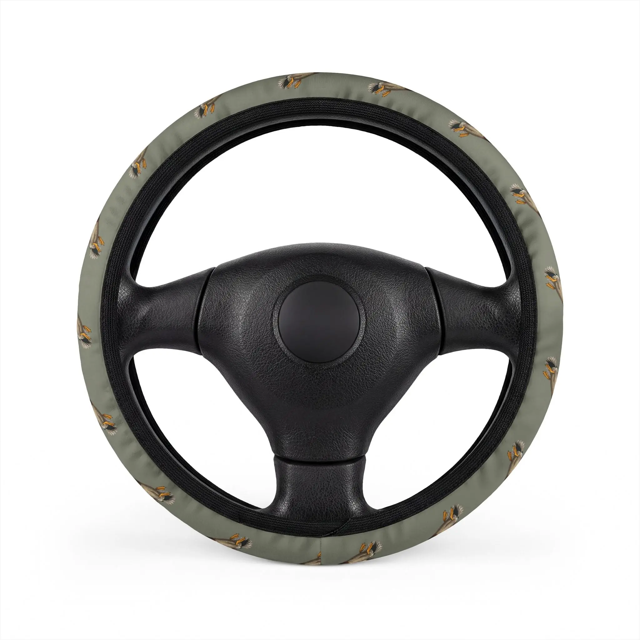 Camo Hunting Dog Steering Wheel Cover