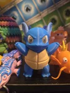 Hand Painted Water Turtle Figure  | Anime Inspired Collectible | Starter Evolution Display Piece | 3D Printed & Painted