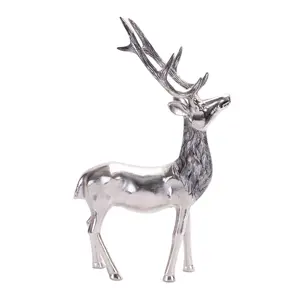 Etched Aluminum Deer Statue 17.5"H
