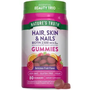 Hair Skin and Nails with 2500 mcg of Biotin Gummies