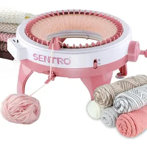 48 Needles Knitting Loom Machine with Row Counter, Knitting Board Rotating Double Knit Loom Machine Kit