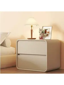 Chic Cream White Wooden Nightstand