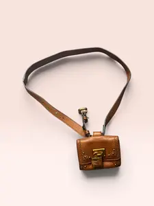 Pre-owned Chloe Coin Case Paddington Belt Pouch Padlock Leather Waist Bag Brown