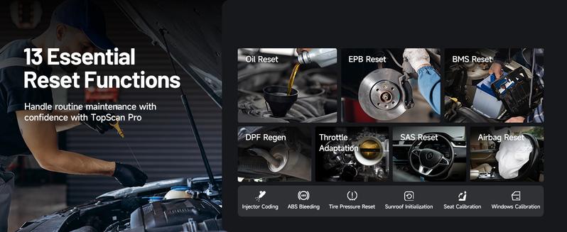 TOPDON TopScan Pro OBD2 Scanner Bluetooth , Bi-Directional Scan Tool with All System, 13+ Services for iOS & Android, FCA AutoAuth, CAN-FD, AI Assistant, Enhanced TopScan Car Code Reader