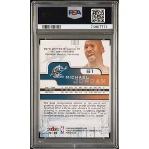 2001 Fleer Force Michael Jordan #61 PSA 8 Washinton Wizards