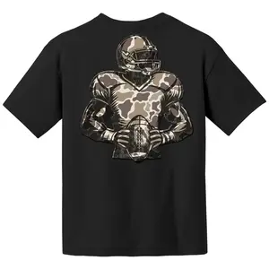 (Back side)Camo Football Player Youth T-Shirt, Football Youth Shirt, Baller Lifestyle Outfits, Youth Shirt, Youth Clothes, Trending Kidds Shirt, Back to School Shirt, Holiday shirt, Gift for Boys and Girls, Birthday Gift july men clothing graphic,unisex