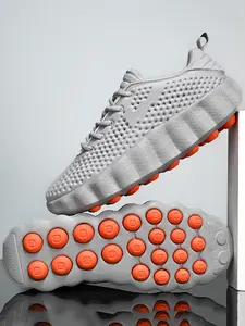 Unisex Casual Sports Shoes, Trainer, Massage Granule Design, Multiple Colors, Height Increase, Breathable, Anti-Slip, Fashionable, Outdoor Fitness
