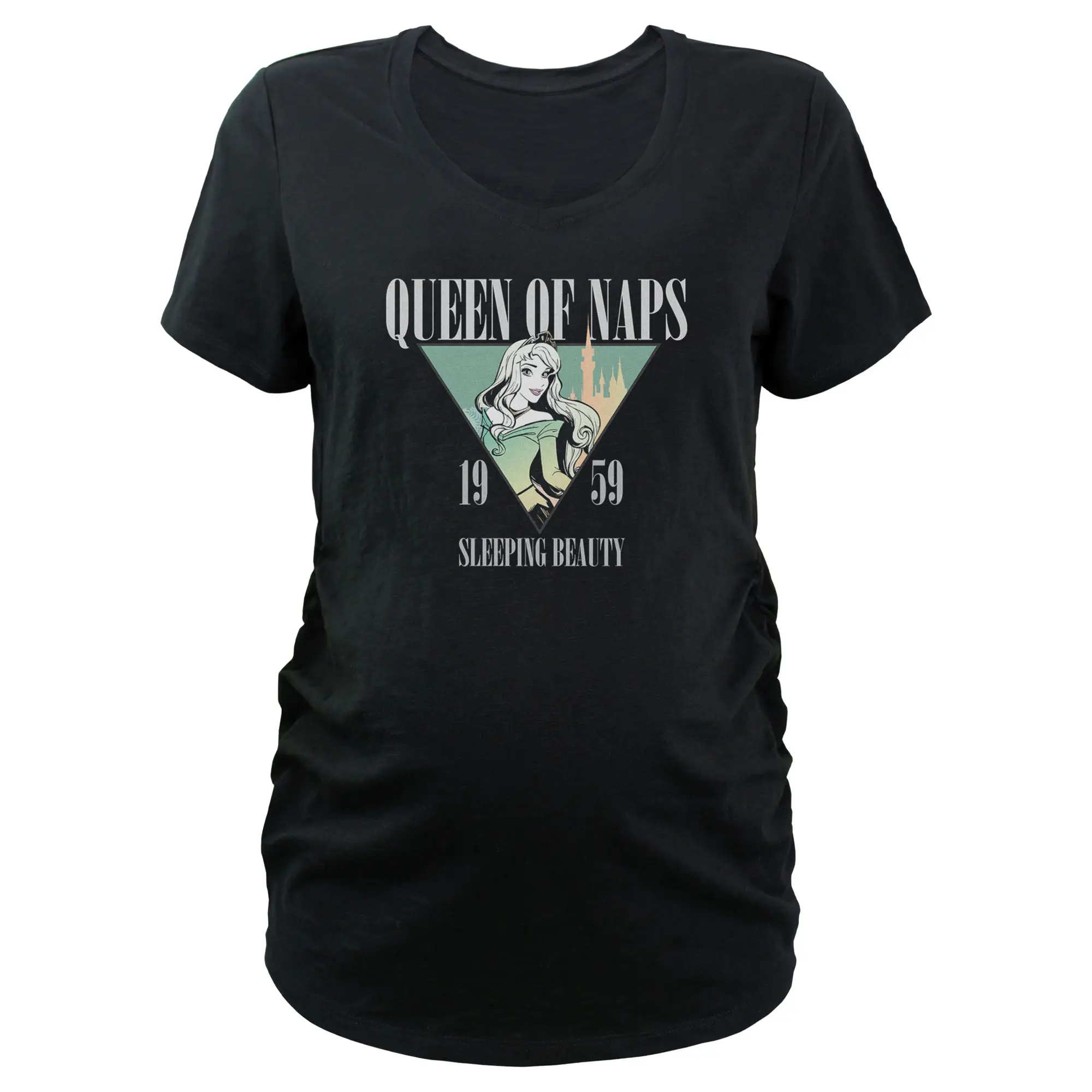 Women's Sleeping Beauty Aurora Queen of Naps Maternity T-Shirt