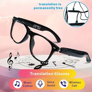 Koipsse Smart Translation Glasses – BT5.4 Bluetooth Audio Glasses, TWS Earphones with Built-in Speakers, Music Playback & Calling, Type-C Rechargeable, Volume Control, Multi-Color Unisex Sunglasses for Casual Outdoor Use, smart  Wearable