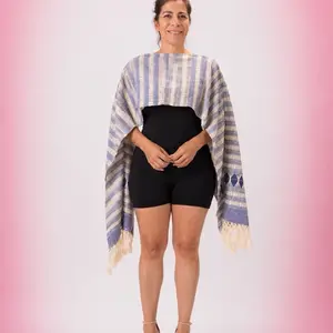 Rebozo tipo hombrera - Hand Embroidered in Mexico, Vibrant Mexican Design, Comfortable, One-of-a-Kind Artisanal clothin - rebozo artesanal al hombro