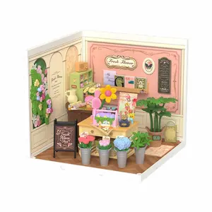 Rolife 3D Puzzle Super Creator Kits Fresh Flower Shop, Tiny House Building Blocks, DIY Plastic Mini House Model Building Kits , (Fresh Flower Shop)