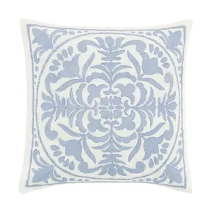 Laura Ashley Mila Blue 18" X 18" Square Pillow