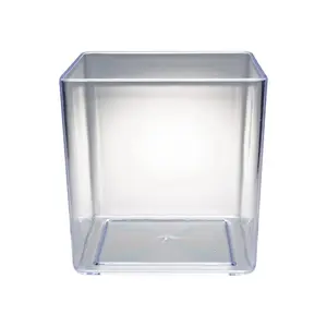 Clear Square Vases - 3 Pc.