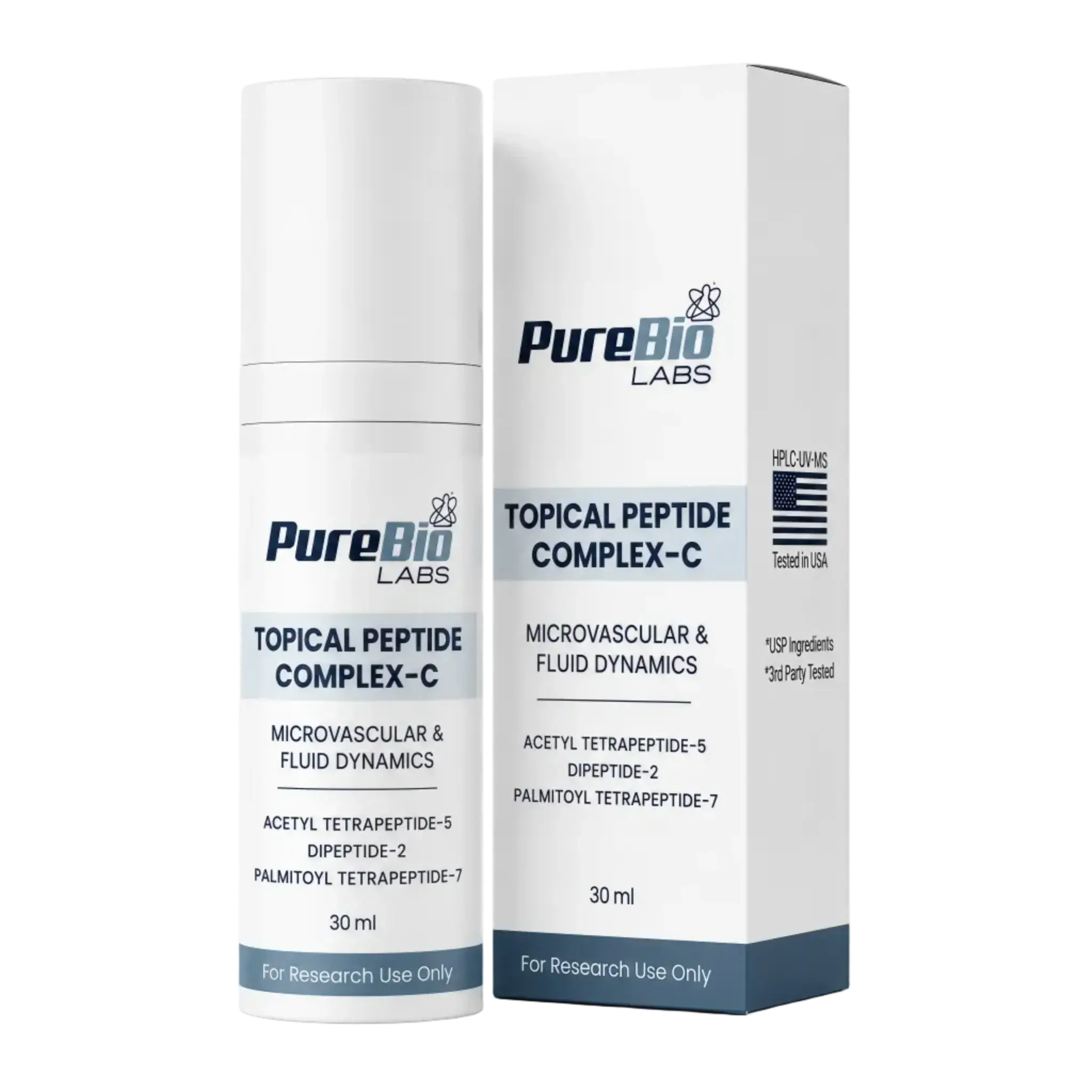Eye Peptide Serum by Pure Bio Labs - Palmitoyl Tetrapeptide-5, Dipeptide-2 for Puffiness and Dark Circles Support