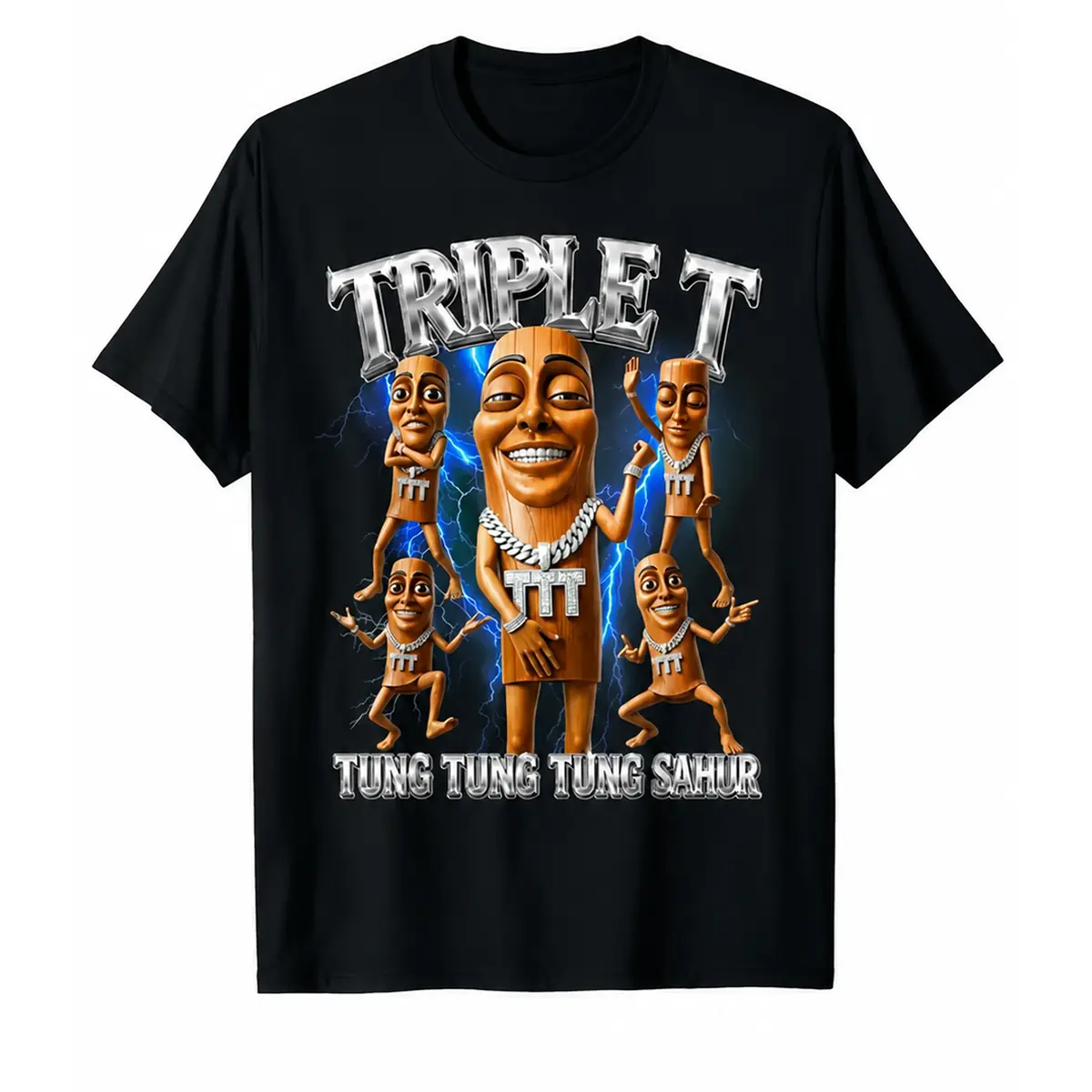 Premium Soft Cotton Unisex Triple T Crew Neck Graphic Print T-Shirt Summer Wins Birthday Gift Casual Summer Daily Tee summerwins 4thOfJuly IndependenceDay Gift Sports & Outdoors