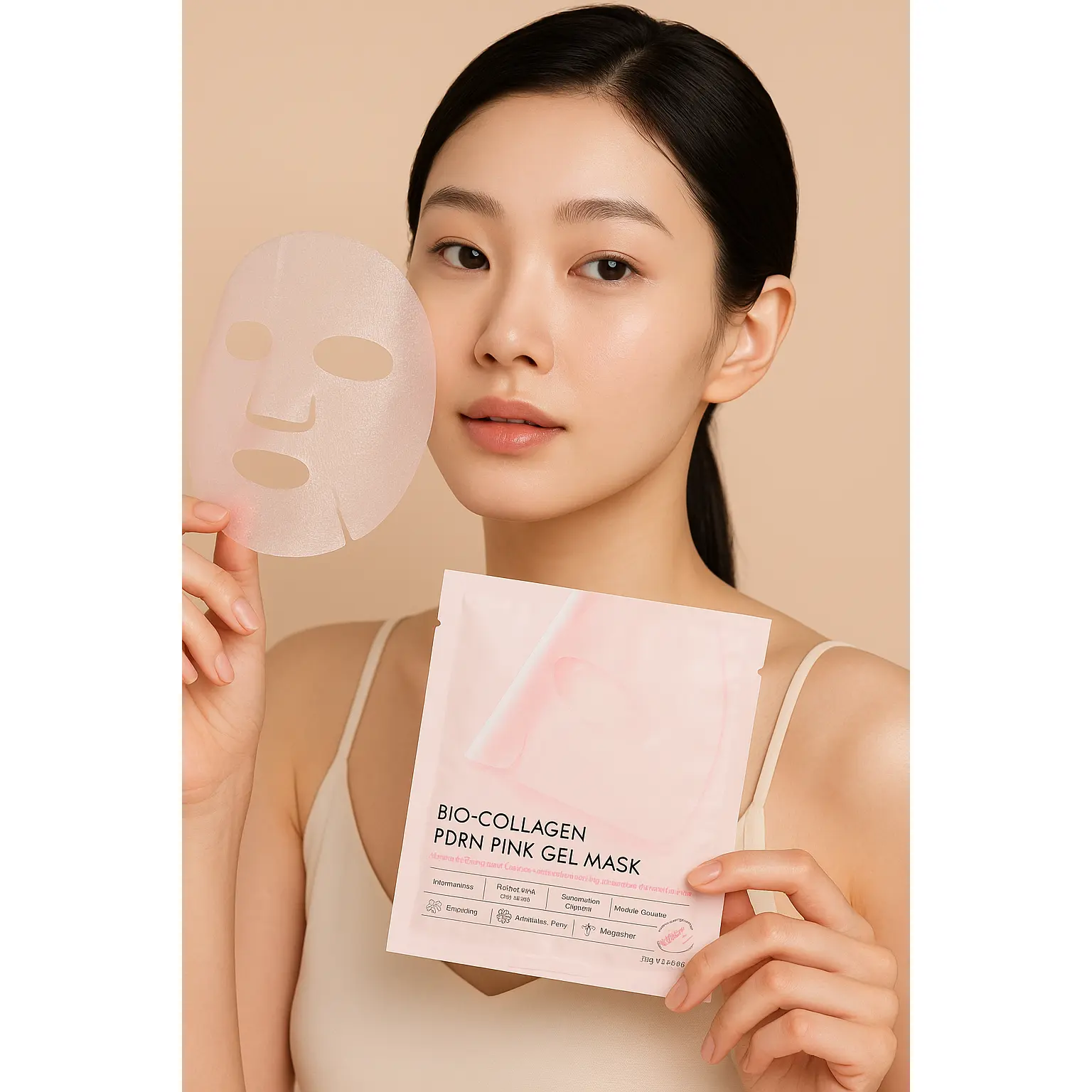 Bio-Collagen PDRN Pink Gel Mask | Korean Skincare-Inspired Hydrating Facial Mask