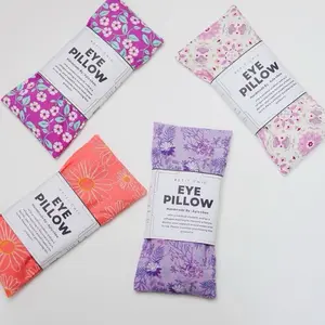 ChillGlow Eye Pillow - Rice & Lavender Soothing Mask in Floral Patterns for Relaxation