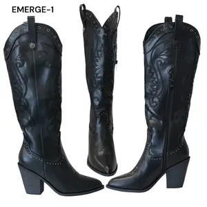 WESTERN KNEE HIGH BOOTS
