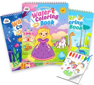 ZMLM Princess & Animal & Sea Book for Kids Ages 3+ Mess-Free Paint with Water Activity Set