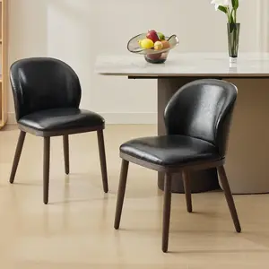 GARVEE Dining Chairs Set of 2, Wood Legs Modern Upholstered,Ergonomic Back Support,265lbs Capacity for Kitchen Dining Room Restaurant