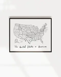 United States of America Map Print