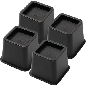 Bed Risers 3 Inch, Heavy Duty Square Furniture Lift for Couch, Chair, Desk, Sofa and Bunk Bedpost, Set of 4