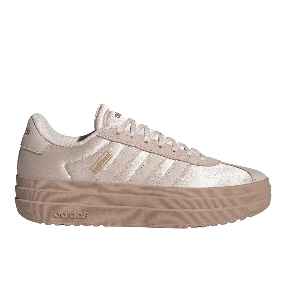 adidas Womens Vl Court Bold Lace Up Sneakers Shoes Casual - Pink