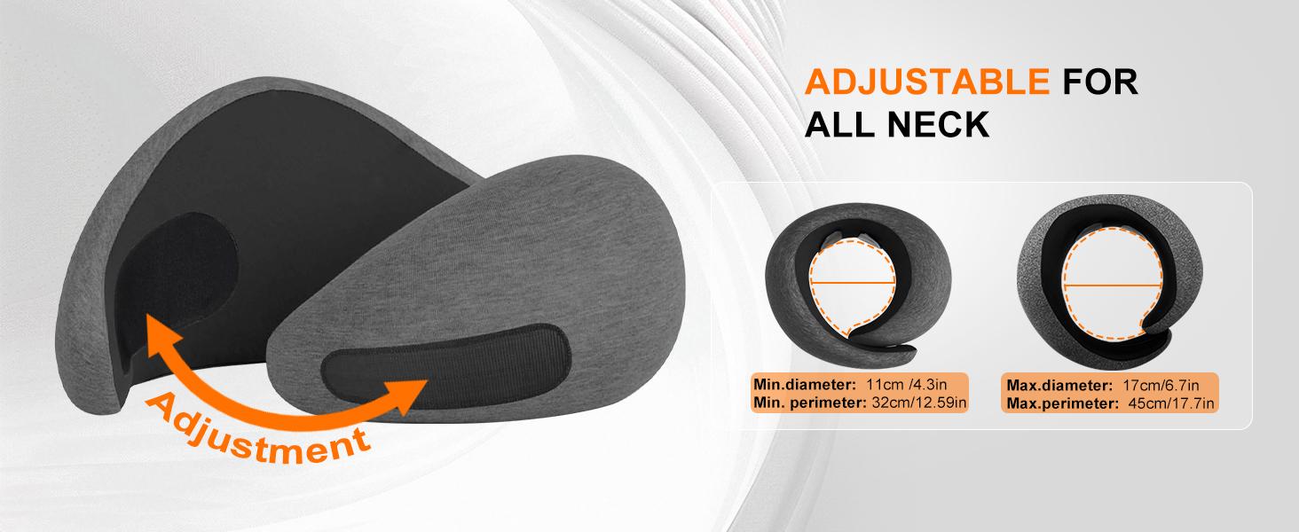3-in-1 Heated Neck Massager, Ergonomic U-Shaped Memory Foam Travel Pillow for Muscle Recovery, Wireless Portable Cervical Support for Airplane & Office Neck Care