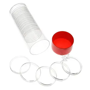 Capsule Tube & 20 H39 Direct Fit Coin Holders for 39mm 1oz Silver Rounds