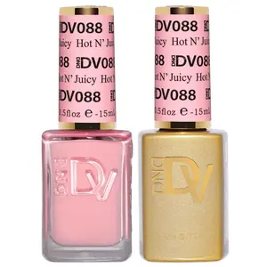 DND Gel Polish Set, Coquette Collection, UV/LED Gel Polish and Air Dry Nail Lacquer, Matching Chip-Free Polish Duo, 088 Hot N’ Juicy, 0.5 Fl Oz