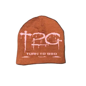 Y2K Brown Beanie (Satin Linen)