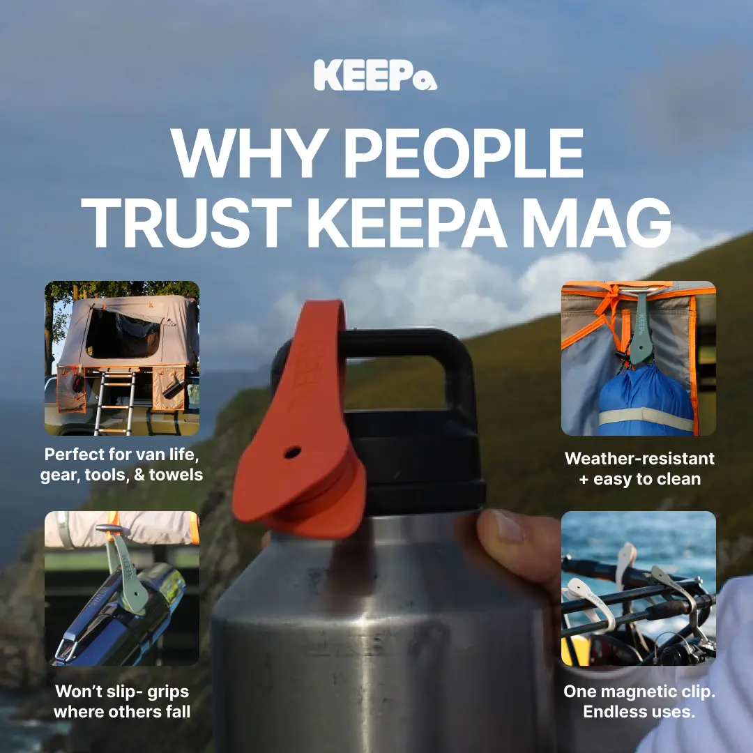 KEEPa Magnetic Clip - Camping & Hiking Hand Tool Accessory for Outdoor Activities