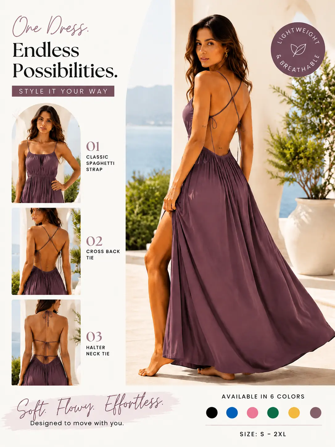 Women's Solid Color Cami Lounge Dress, Sleeveless Long Summer Slip Dress, Elegant Pleated Drawstring Casual Party Vacation Wear, Chic Sleepwear Nightgown, Loungewear for Women, Lazy Style Comfy Advanced Sense Dress