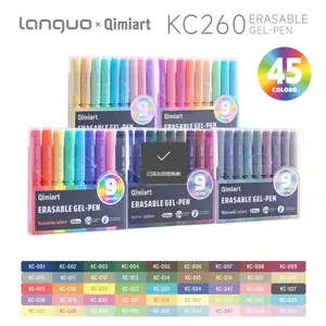 Languo 45pc Erasable Gel Pens, 0.6mm Fine Tip, Cute Stress Relief Design, Ideal for Writing, Journaling, Sketching, DIY, Handmade Crafts, Gel Pen Set